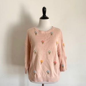 Loft NWT ice cream sweater XS